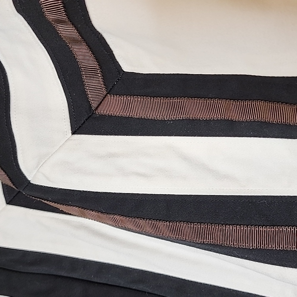 White House Black Market Pencil Colorblock Grosgrain Skirt Office Preppy Summer - Picture 7 of 11